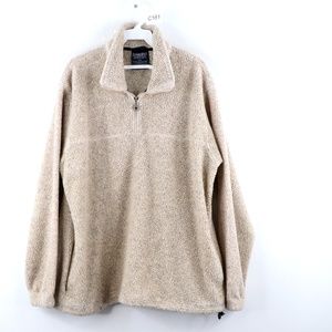 Vtg 90s Lands' End Womens Deep Pile Fleece Sweater